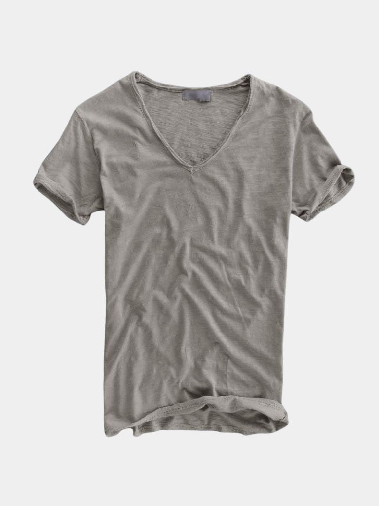 Albo Classic Linen V Neck T-Shirt – Casa  Laro CASA LARO