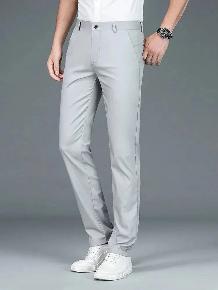 Bamboo Fiber Minimalist Straight Trousers - Casa  Laro CASA LARO
