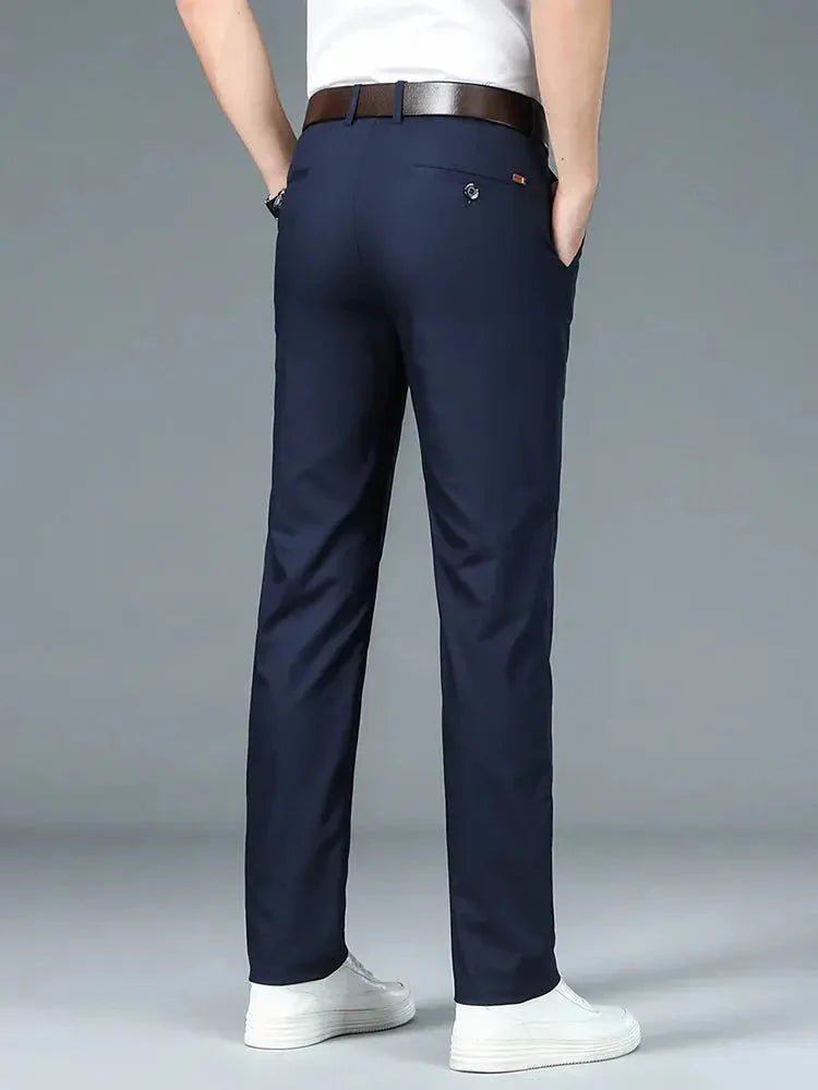 Bamboo Fiber Minimalist Straight Trousers - Casa  Laro CASA LARO