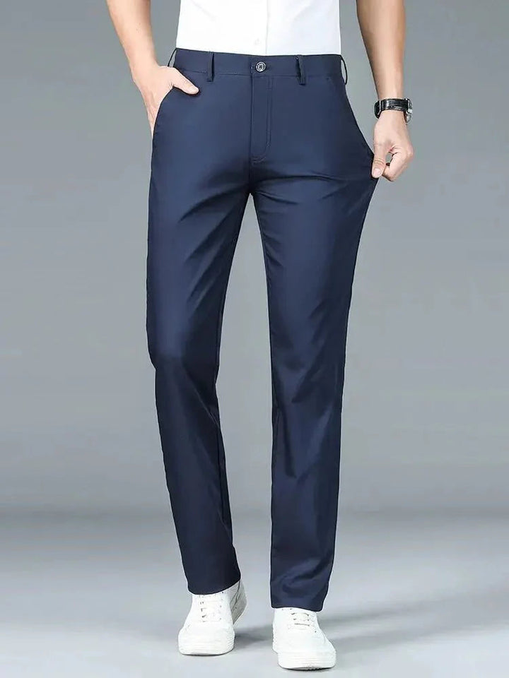 Bamboo Fiber Minimalist Straight Trousers - Casa  Laro CASA LARO