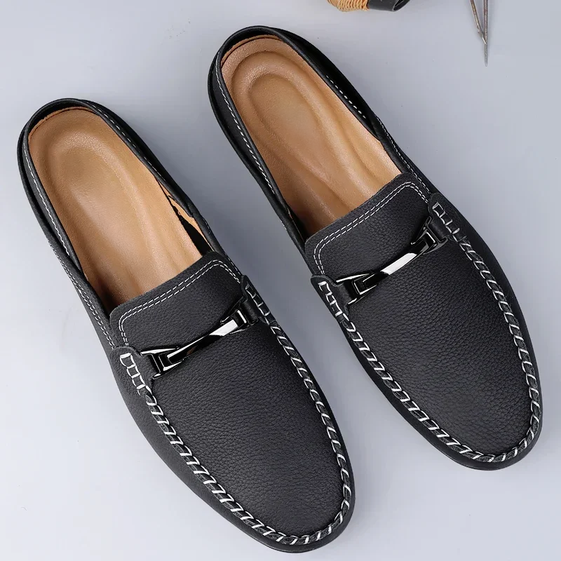 Leather Slip-On - Loafers
