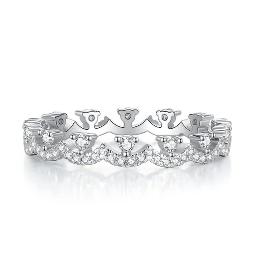 Lace Stacking Ring Wedding Band in Sterling Silver Shineofdiamond