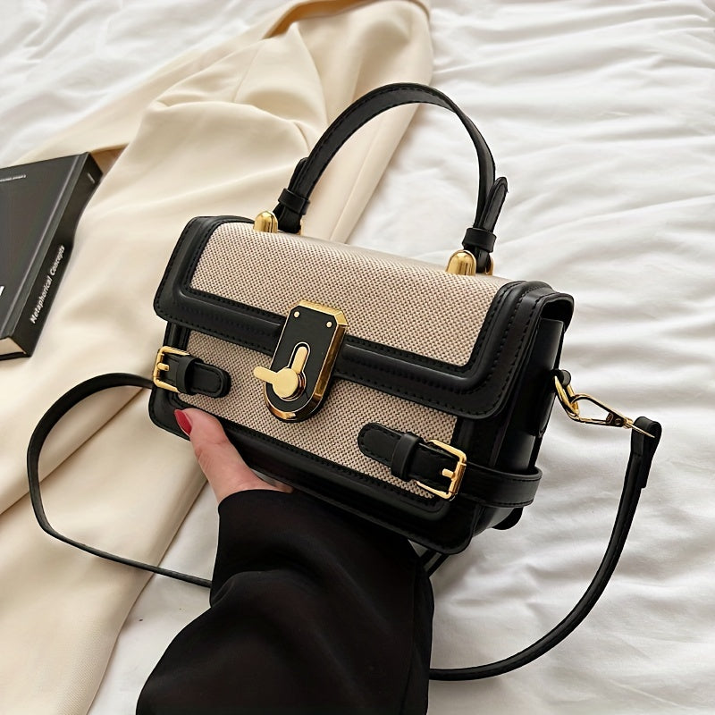 Elegant Leather Top-Handle - Handbag