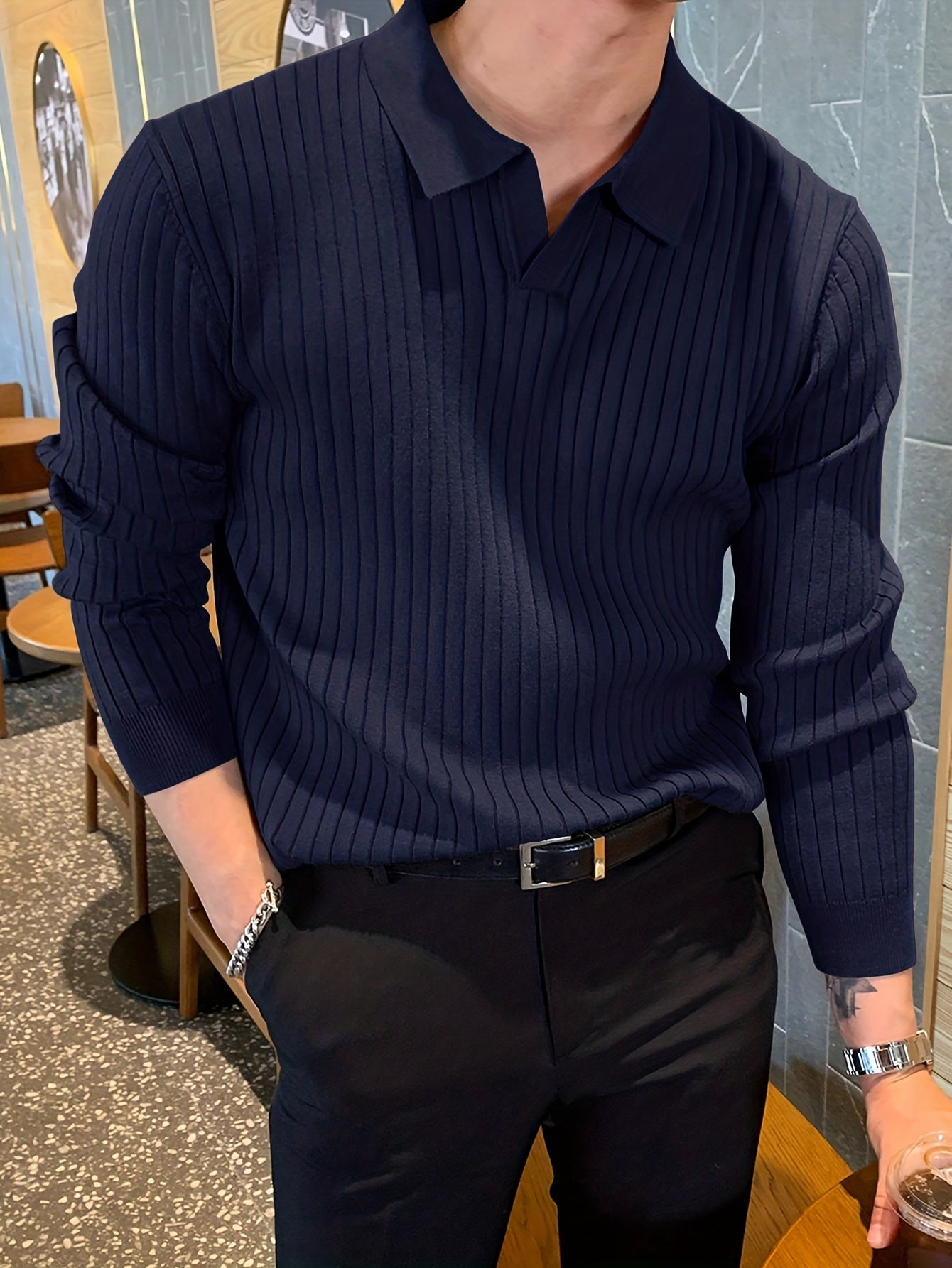 Vienna Ribbed Knit - Polo