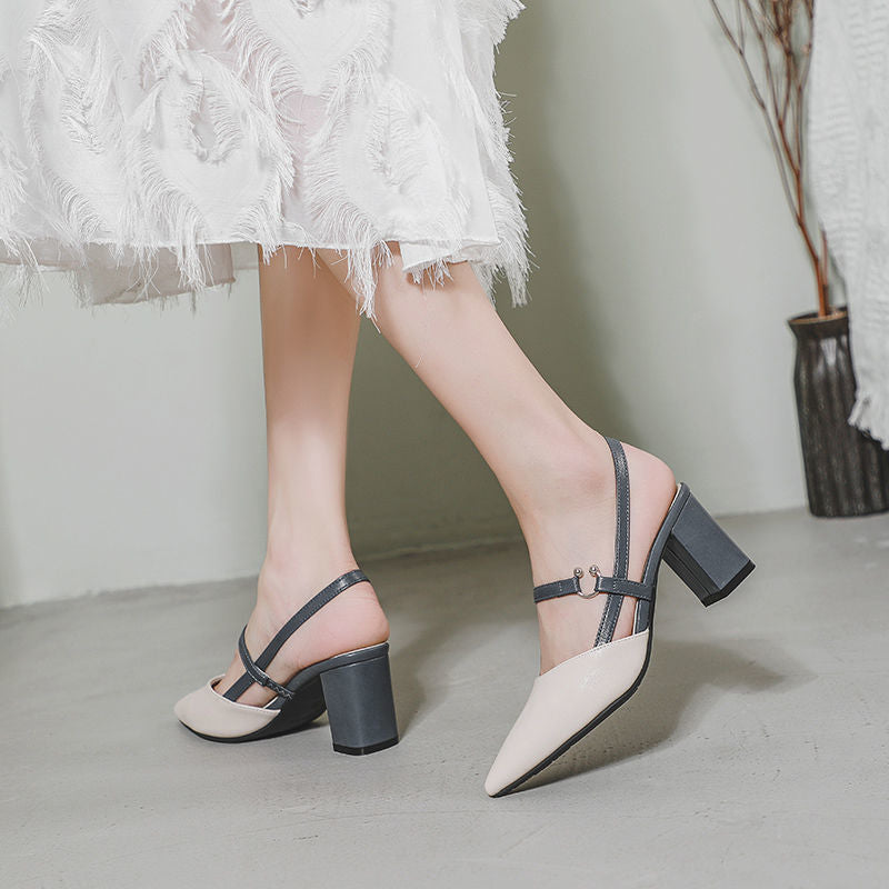 Amira Leather Pointed Toe - Heels