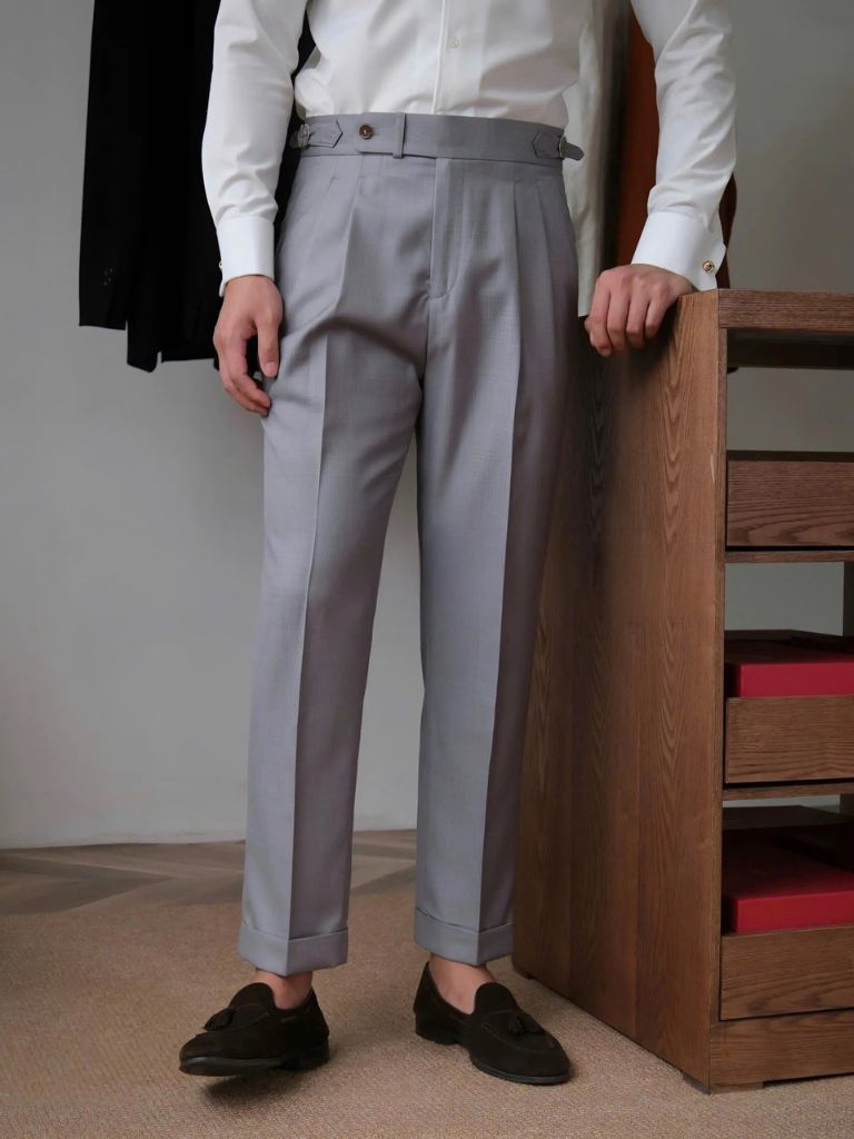 Classic Genova Sidetab Trousers - Casa  Laro CASA LARO