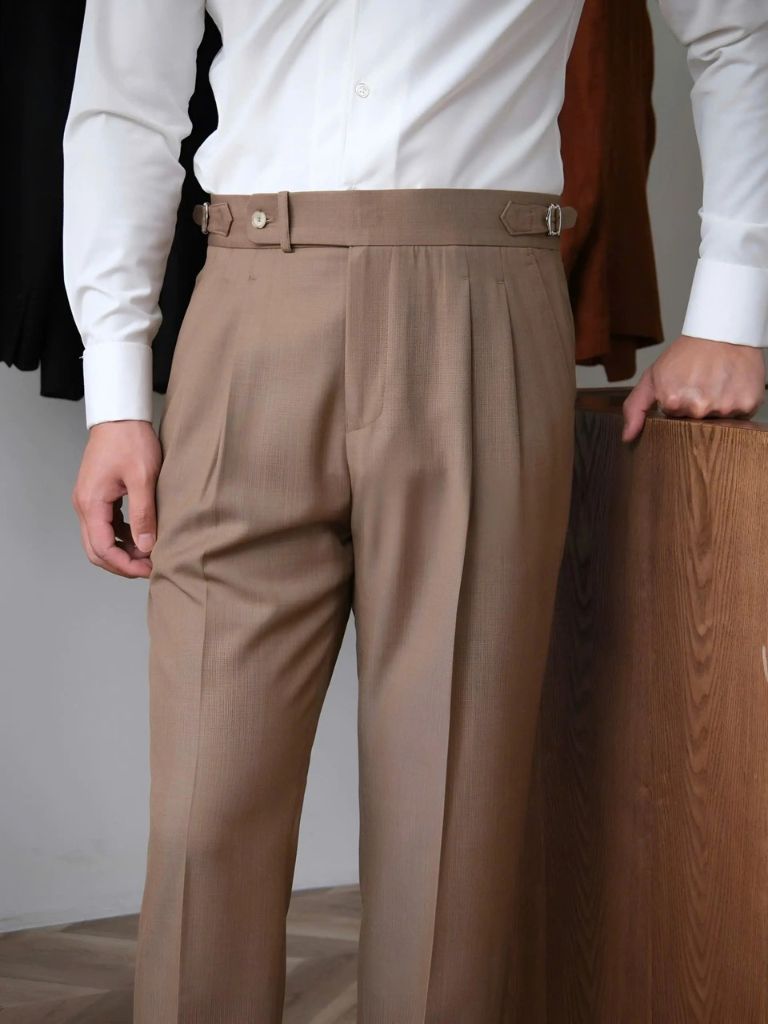 Classic Genova Sidetab Trousers - Casa  Laro CASA LARO