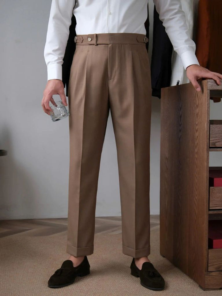 Classic Genova Sidetab Trousers - Casa  Laro CASA LARO