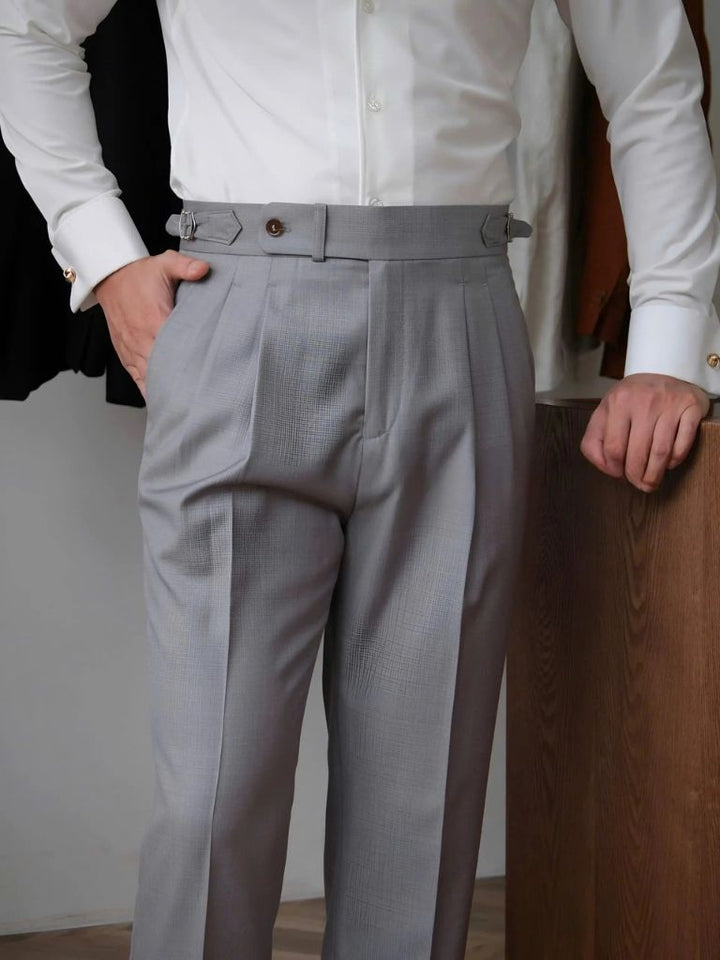 Classic Genova Sidetab Trousers - Casa  Laro CASA LARO
