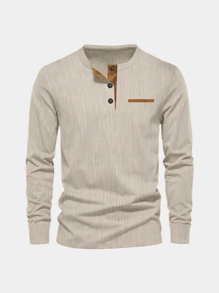 Corduroy Long Sleeve T-Shirt - Casa  Laro CASA LARO