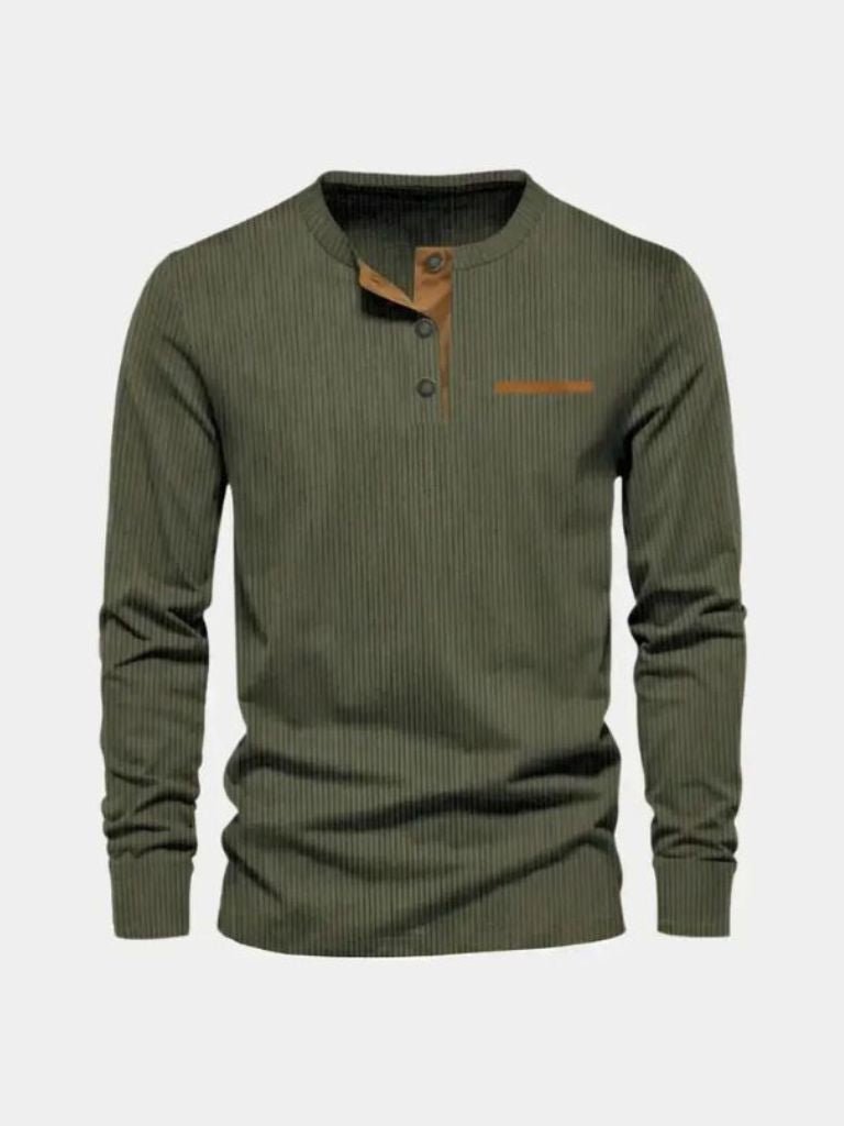 Corduroy Long Sleeve T-Shirt - Casa  Laro CASA LARO