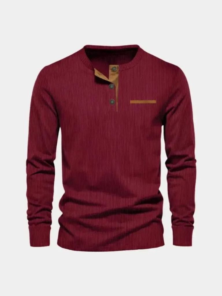 Corduroy Long Sleeve T-Shirt - Casa  Laro CASA LARO