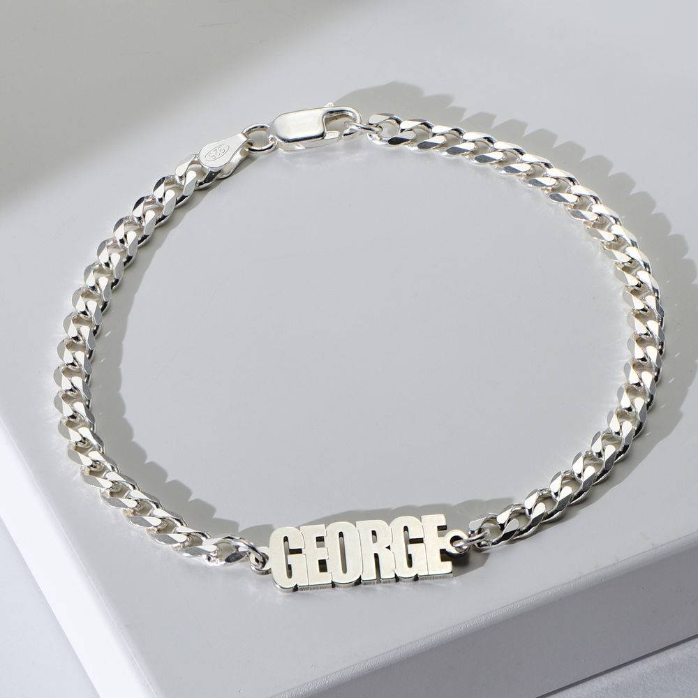 Custom Name Cuban Chain Bracelet for Men Shineofidamond