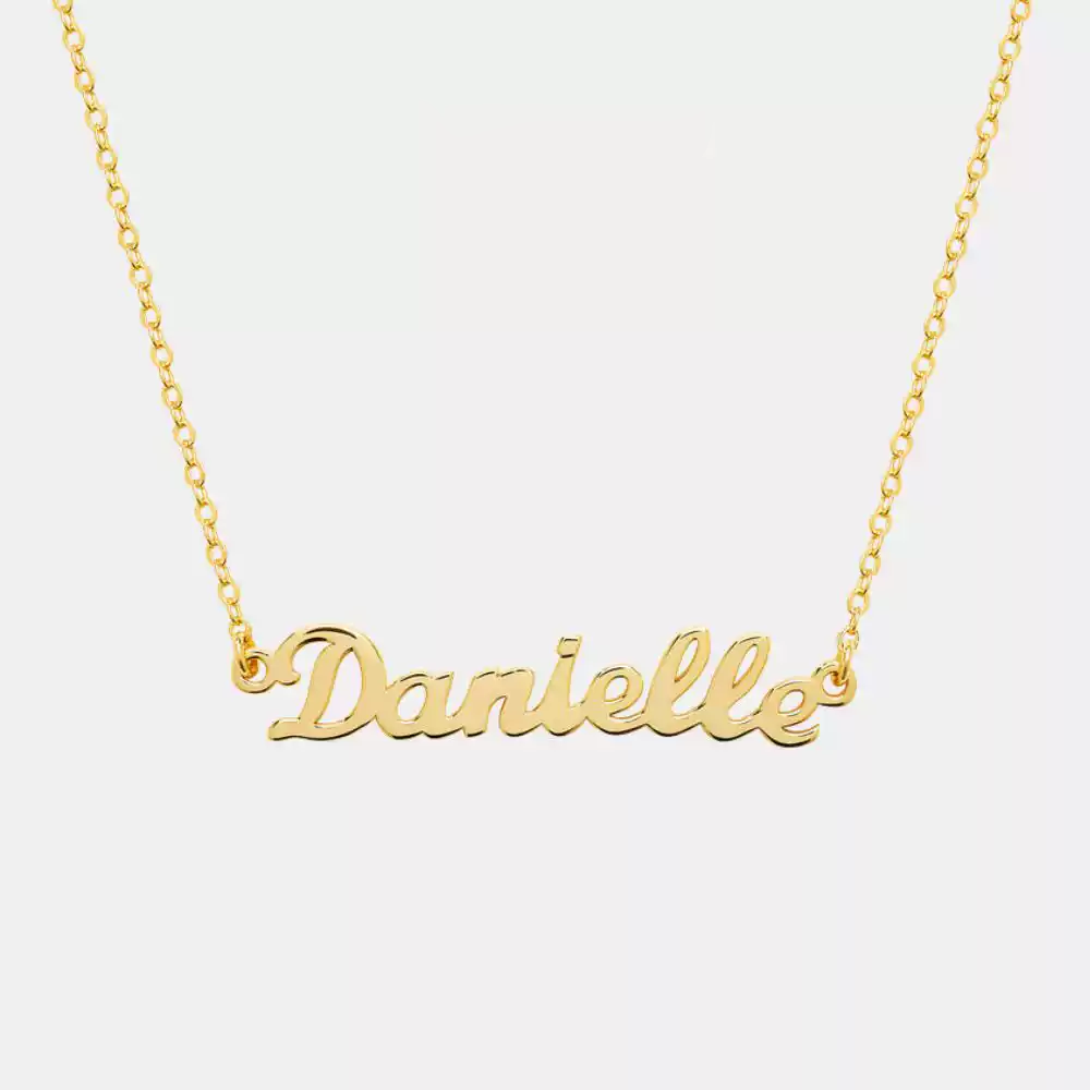 Custom Sterling Silver Name Necklace – Personalized Gift with Box Chain in Silver, Gold or Rose Gold hot