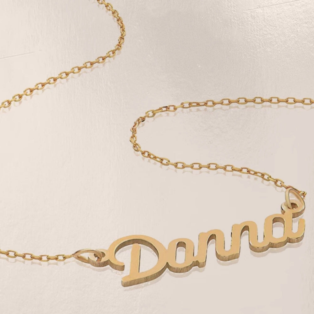 Custom Sterling Silver Name Necklace – Personalized Gift with Box Chain in Silver, Gold or Rose Gold hot