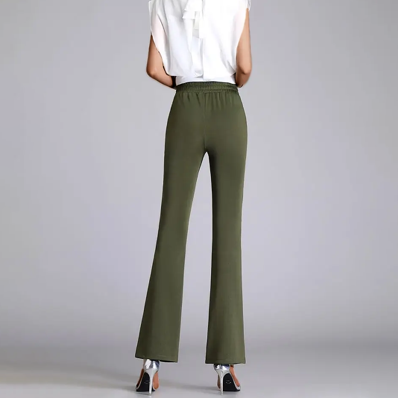 Flared Wide-Leg - Trousers