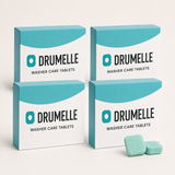 Four Drumelle washer-care tablet boxes