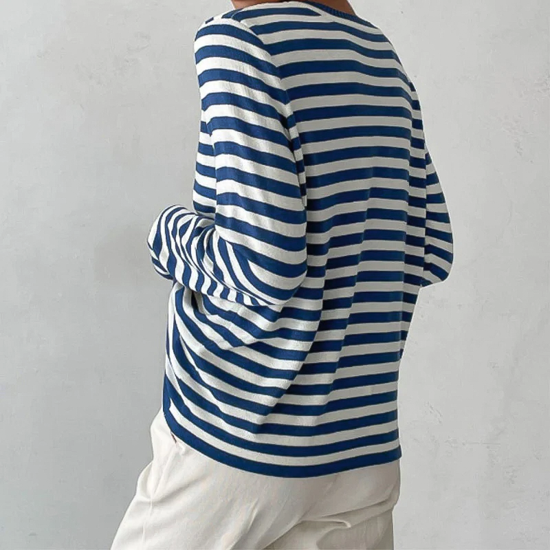 Striped Cotton Button-Down - Shirt