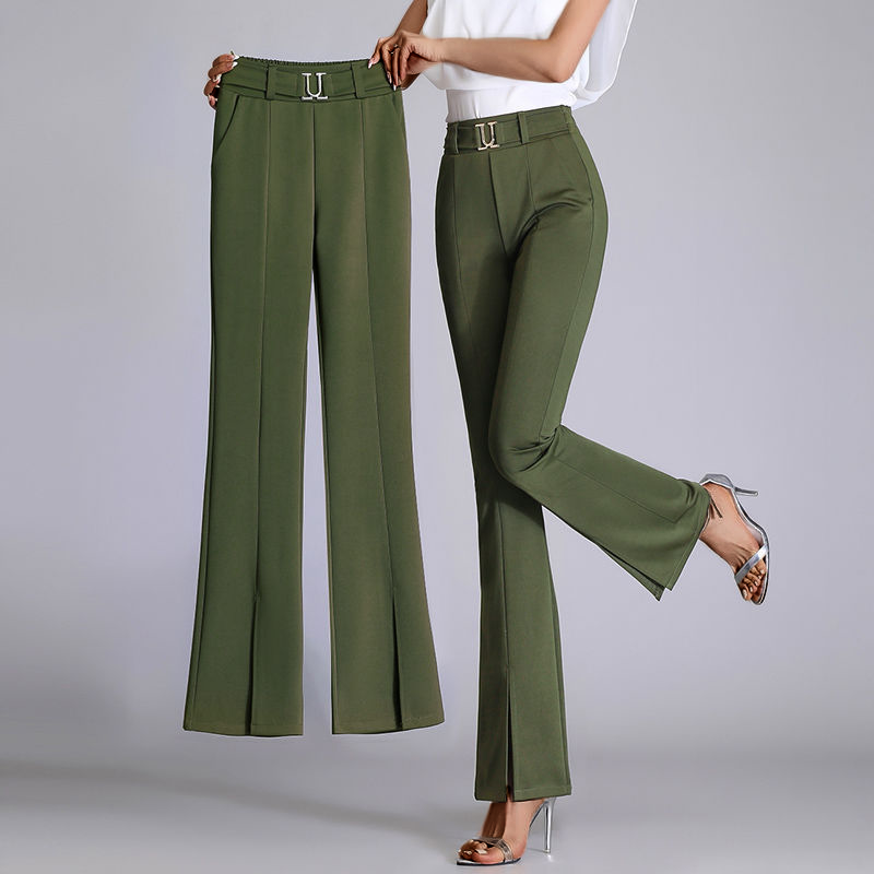 Flared Wide-Leg - Trousers