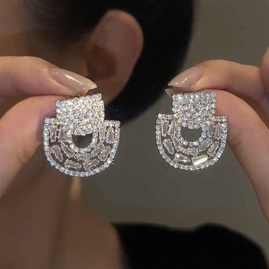 Fashion Elegance Encrusted Earrings shine of diamond
