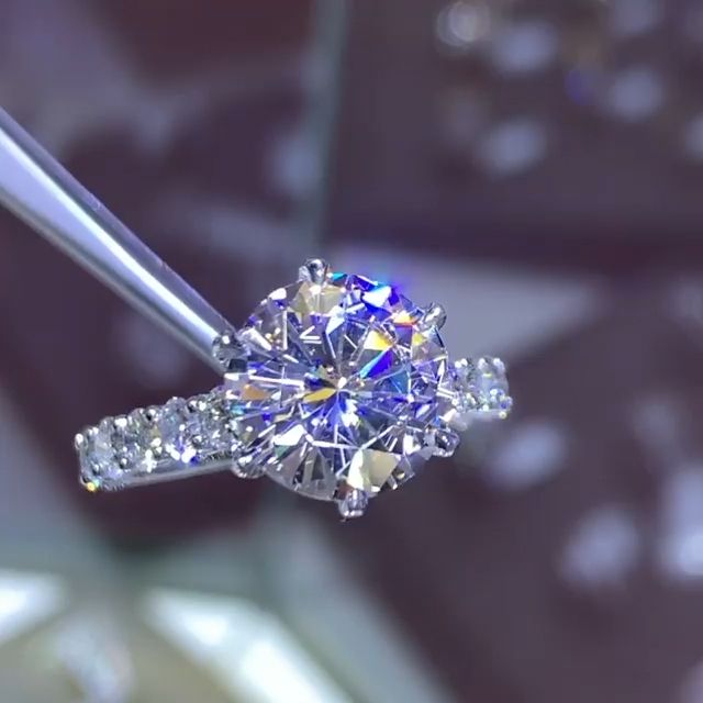 3.0 Ct Round Cut Engagement Ring In Sterling Silver Shineofdiamond