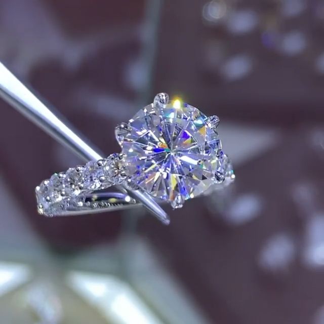 3.0 Ct Round Cut Engagement Ring In Sterling Silver Shineofdiamond