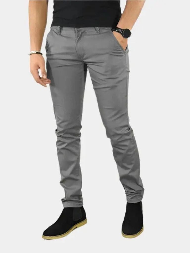 Essential Slim Fit Straight Trousers - Casa  Laro CASA LARO