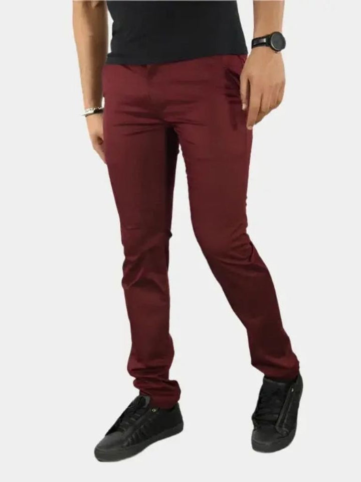 Essential Slim Fit Straight Trousers - Casa  Laro CASA LARO