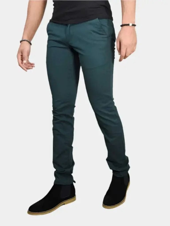 Essential Slim Fit Straight Trousers - Casa  Laro CASA LARO