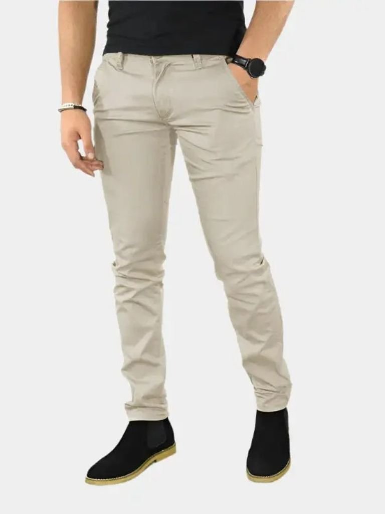 Essential Slim Fit Straight Trousers - Casa  Laro CASA LARO