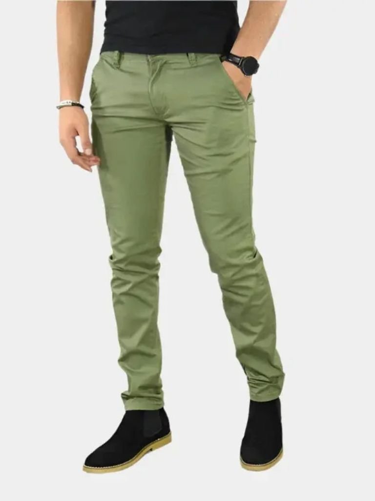 Essential Slim Fit Straight Trousers - Casa  Laro CASA LARO