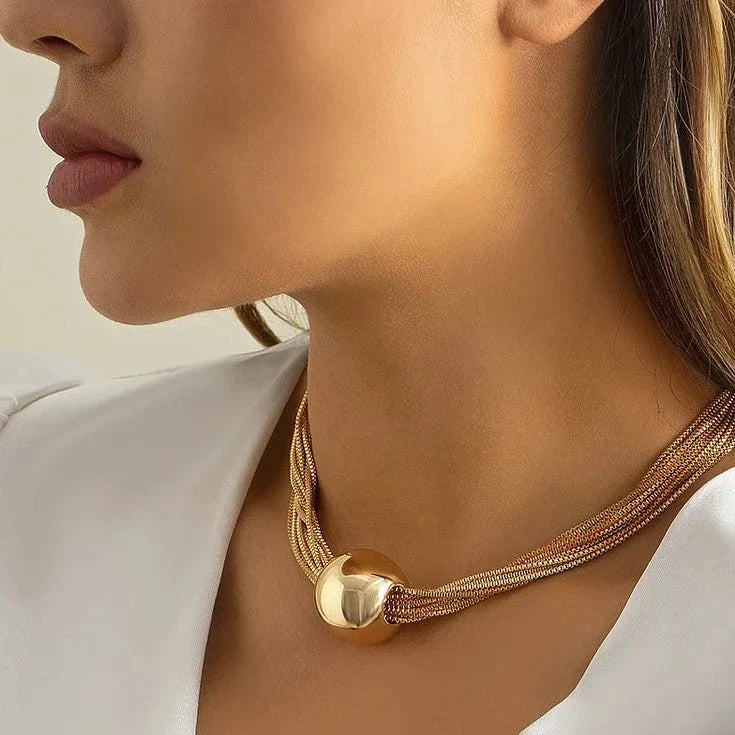 Sterling Silver Moon Drop Pendant - Necklace