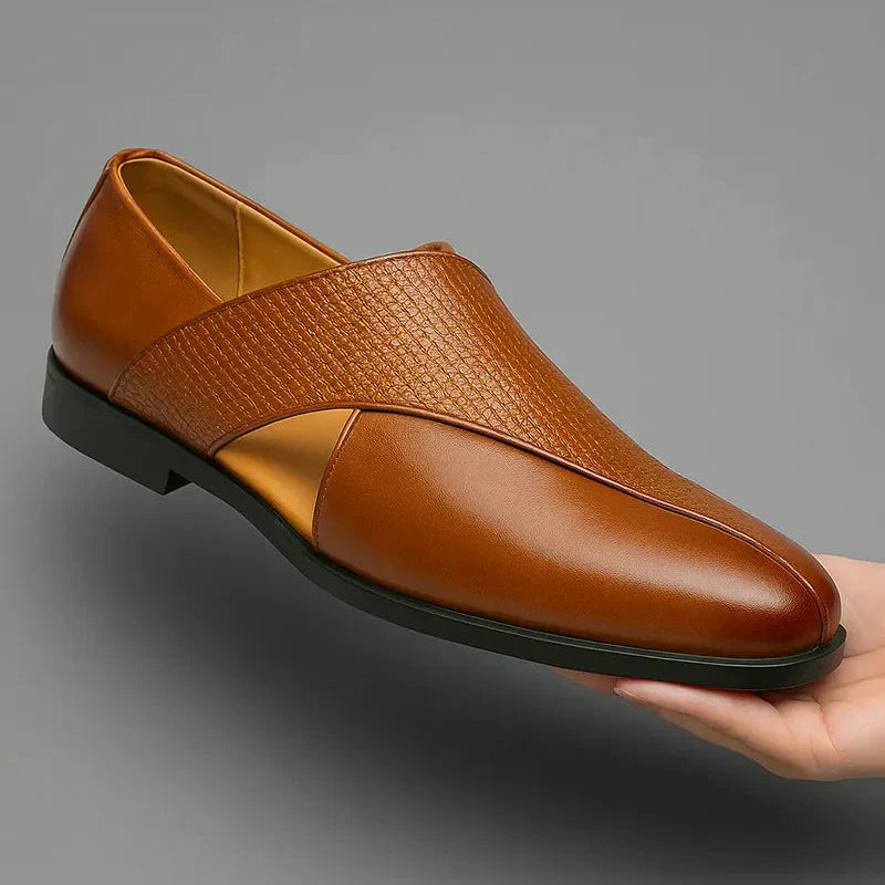 Genuine Leather Slip-On - Loafers