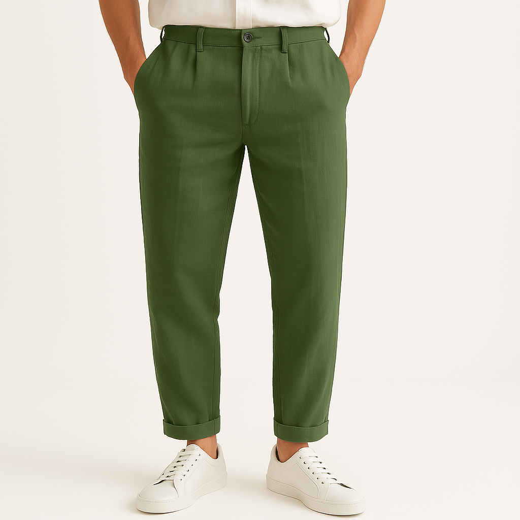 Riviera Linen Straight-Cut - Pants