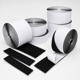Griploop bundle of black adhesive hook-loop rolls