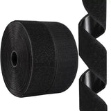 Griploop black hook-loop roll texture on white