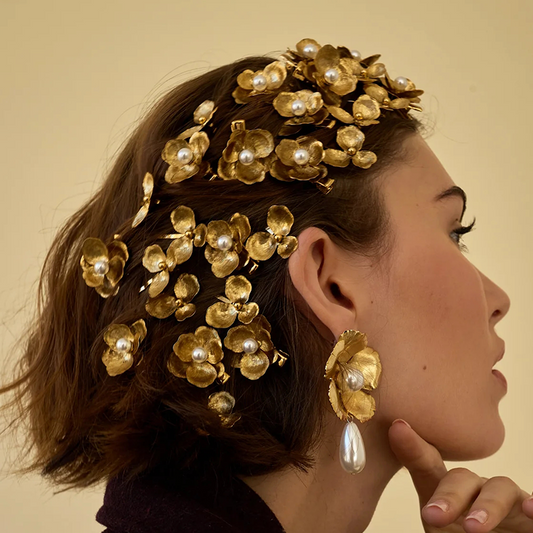 Floral Hair Clip Set ¨C 4-Piece Elegant Blooming Barrettes hot
