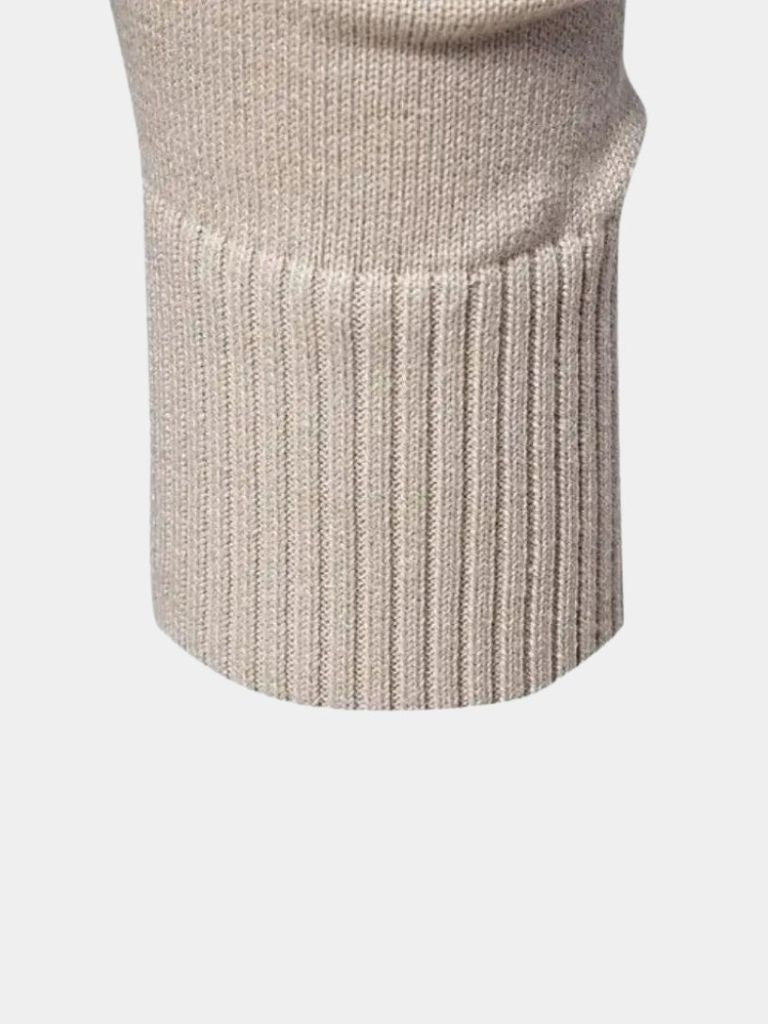 Half Zip Knitwear Solid Color Cardigan Sweater - Casa  Laro CASA LARO