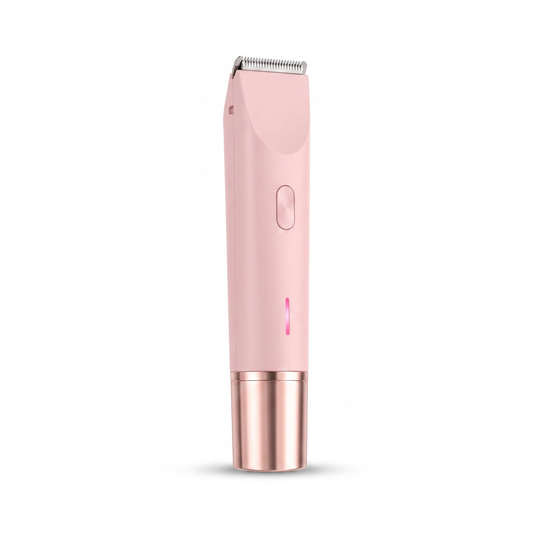 Rosava 2-in-1 body trimmer for women in soft rose pink