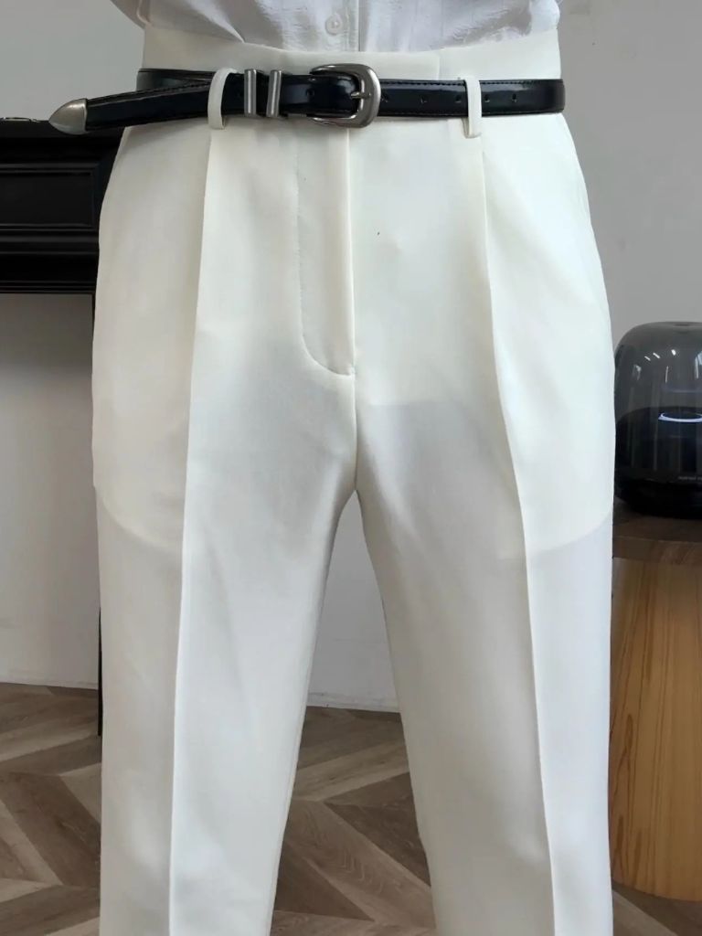 Hollywood Classic Trousers (Belt Included) - Casa  Laro CASA LARO