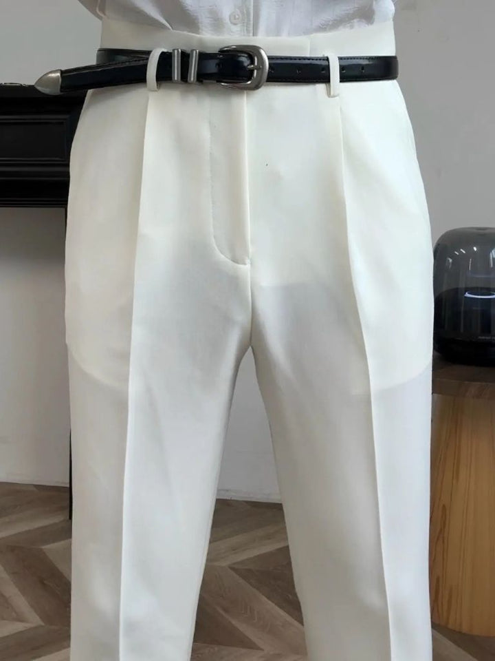Hollywood Classic Trousers (Belt Included) - Casa  Laro CASA LARO