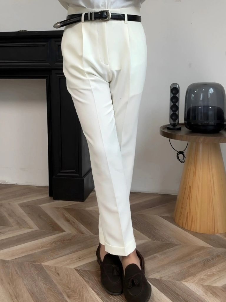 Hollywood Classic Trousers (Belt Included) - Casa  Laro CASA LARO