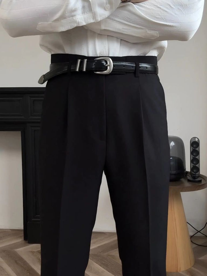Hollywood Classic Trousers (Belt Included) - Casa  Laro CASA LARO