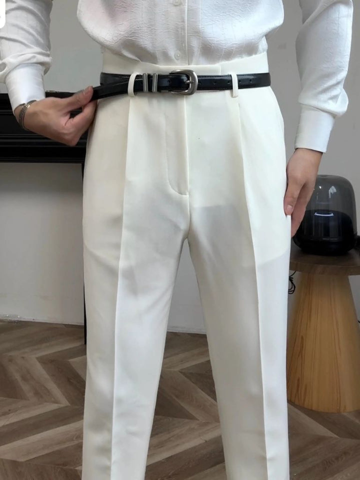 Hollywood Classic Trousers (Belt Included) - Casa  Laro CASA LARO