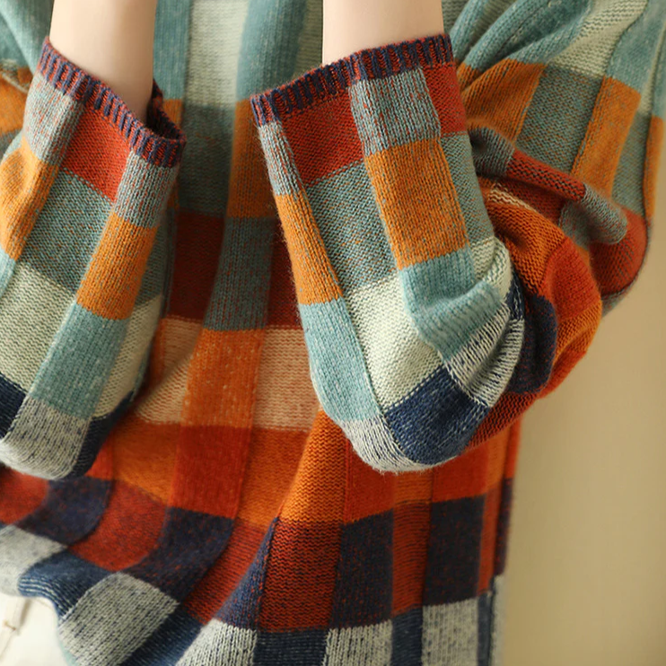 Patchwork Turtleneck - Sweater