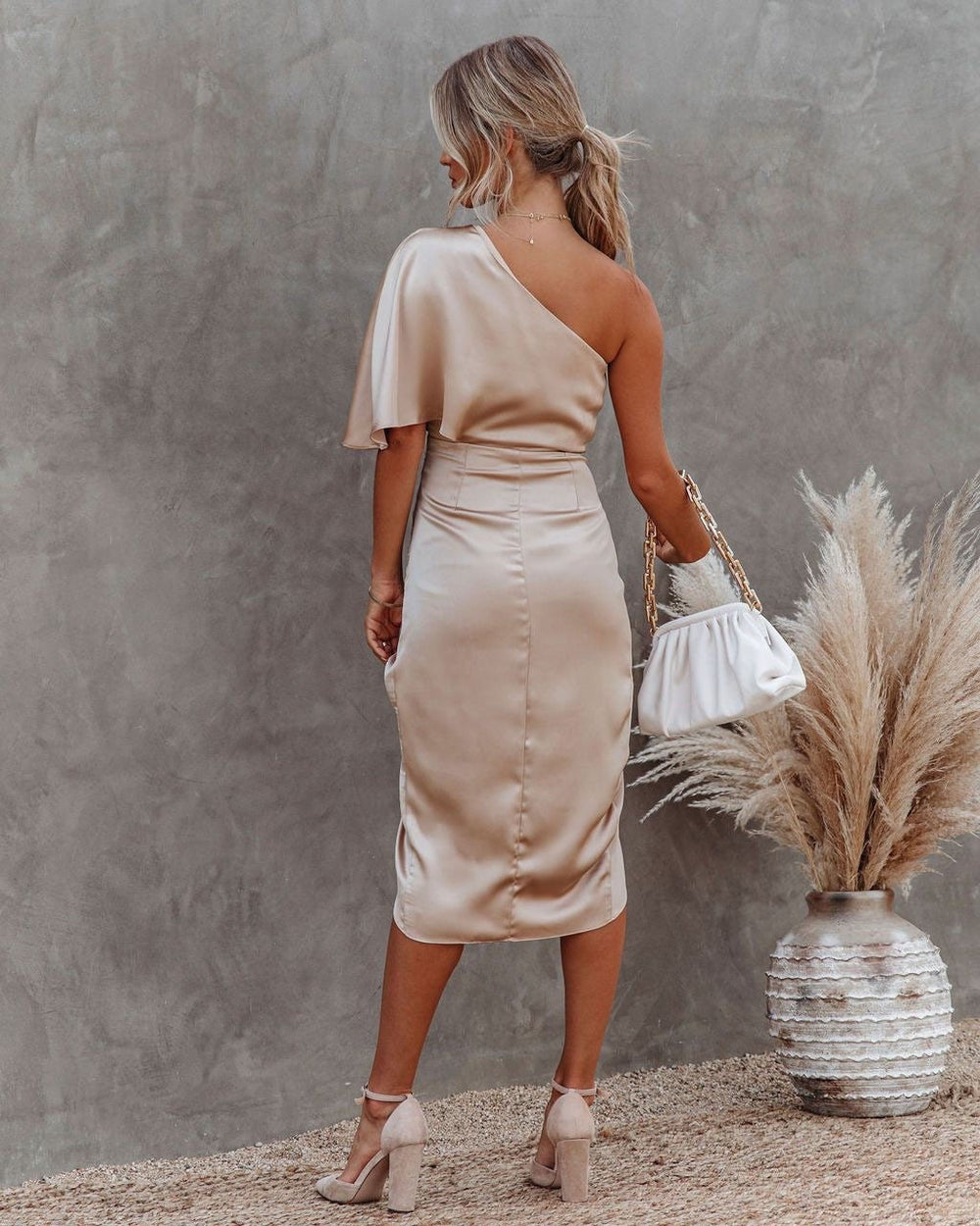 Tamari™ | Elegant Satin Midi Dress