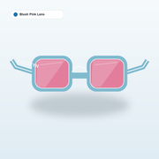 Kestryn Blush Pink Lens / Clear Blue Frame