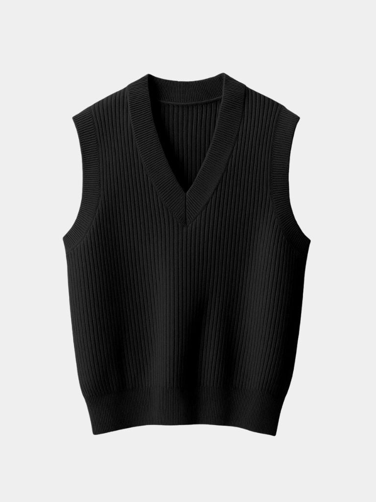 Knit Vest Waistcoat - Casa  Laro CASA LARO