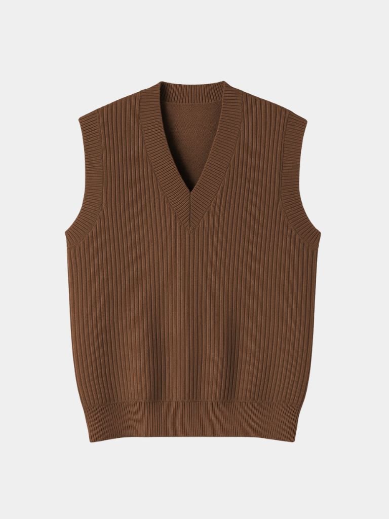 Knit Vest Waistcoat - Casa  Laro CASA LARO