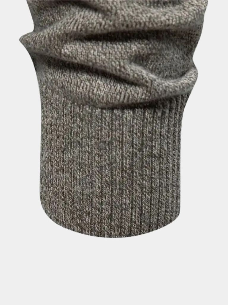 Knitted Stand Collar Cotton Cardigan - Casa  Laro CASA LARO